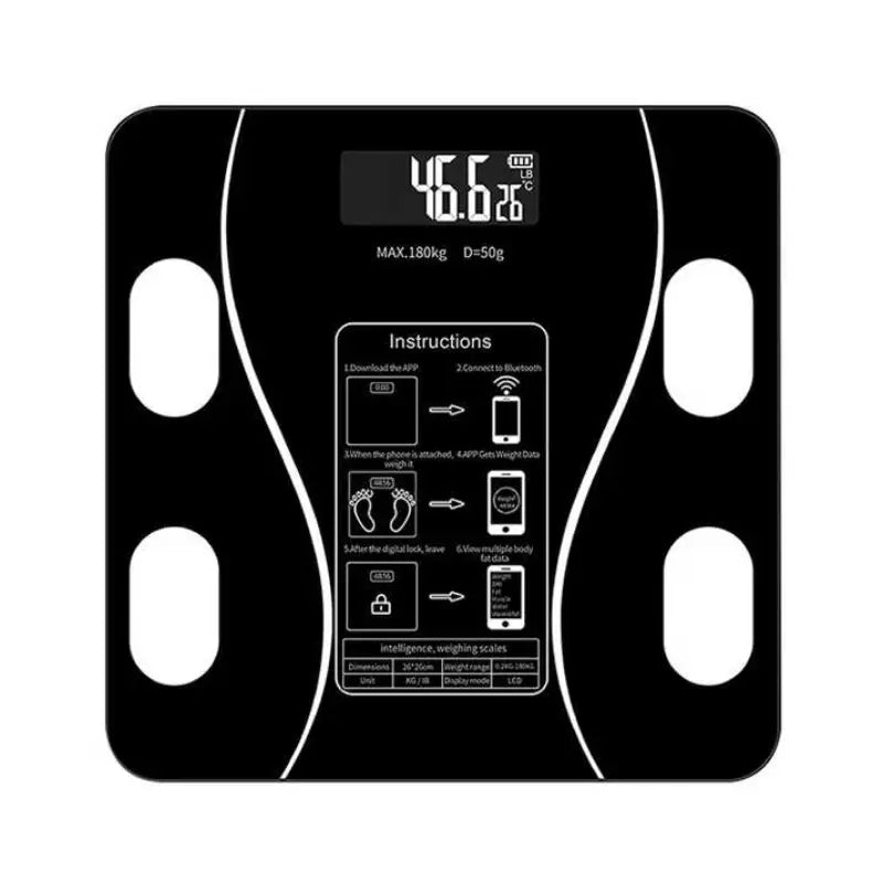 Báscula inteligente de grasa corporal con pantalla LED