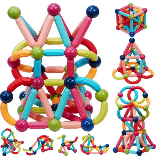 Set magnético flexible 3D varillas y bolas para niños