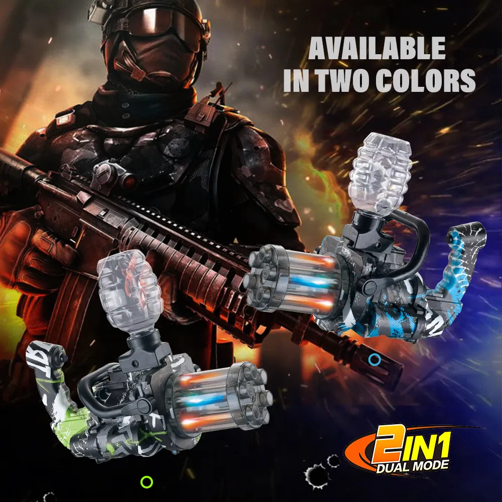 Pistola de Hidrogel Eléctrica Gatling - Automática con Luces LED - Vista 2